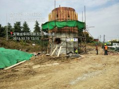 2018.1019總干渠147#接收井混凝土澆筑完成